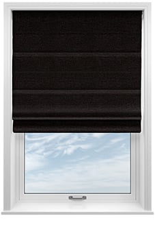Maurice, Black - Twist&Fit Roman Blind